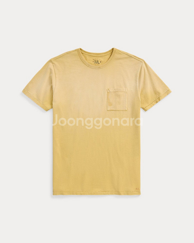 RRL 더블알엘 가먼트 트윌 티셔츠 자카드 패치워크 워...--0