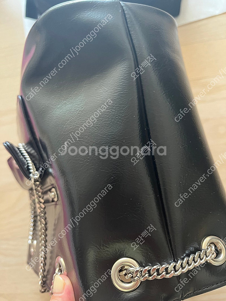 메종크렘 체인 버킷백 블랙 택포--9