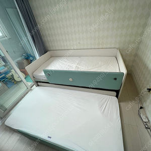 일룸 캐빈 슬라이딩2단 30만 (일룸매트리스2.방수커버포함)