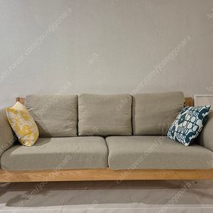 세레스홈 원목 패브릭 3인 소파