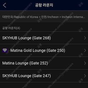 인천국제공항 라운지 이용권 1매
