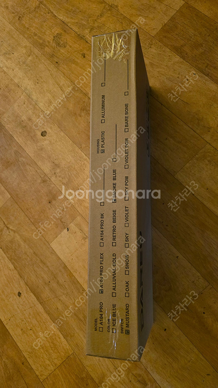 다얼유A104PRO FLEX 유무선 기계식키보드 저소음머스타드축(스모키블루) 미개봉 7만원--2