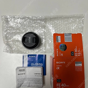 소니 단렌즈 40G sel40f25g 컷수35 판매 : 울산직거래 60만원