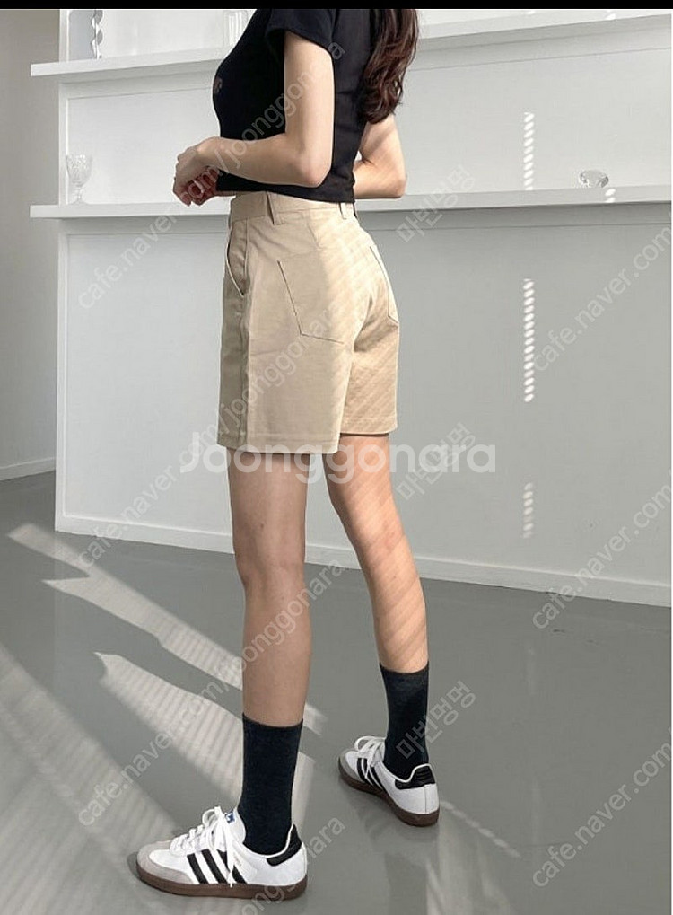 면 팬츠 반바지 s (한섬 타임 마인 시스템)--1