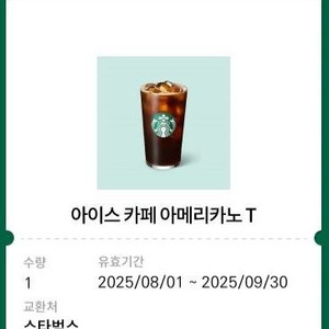 스타벅스 아이스카페 아메리카노T