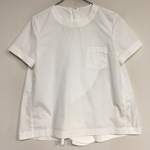 SACAI 사카이 정품 반팔 블라우스 55/ 랑방 마인 오브제 타임 럭키슈에뜨 산드로 마쥬 오르 시에 시스템