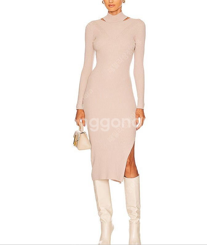 하트룸 밀러 미디 원피스 (브라운) - 미착용 새상품--0