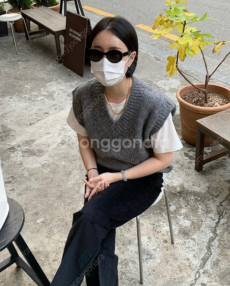 어그스트 베이지보울 알파카 니트 베스트--0