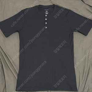 25ss 세비지 헨리넥 XL사이즈 판매 Henley Neck Jersey Half Sleeve - Black