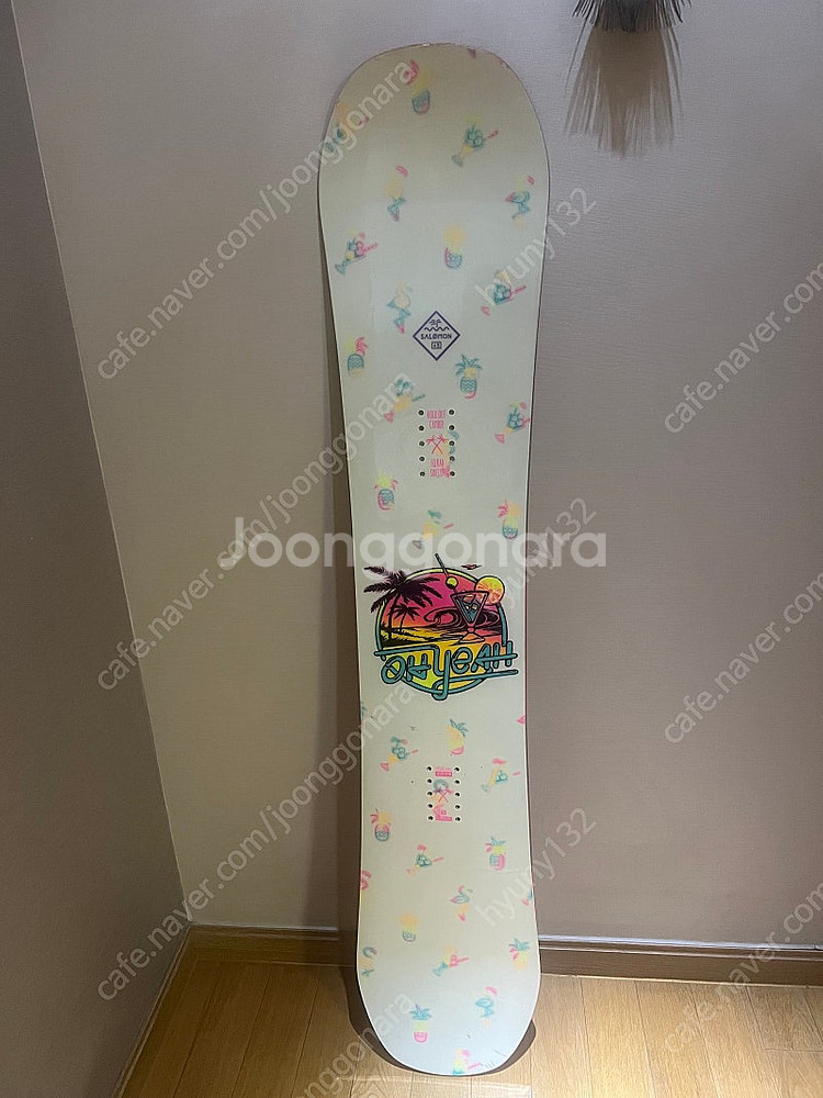 살로몬데크Oh Yeah 143 + 유니온 핑크 바인딩 +버튼235부츠 = 20만--2