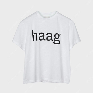 haag 헤이그 벌스데이 티셔츠 화이트