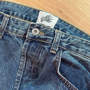 포프롬파더 데님 팬츠 L 사이즈 판매합니다. (50s WASHED DENIM STRAIGHT_MID BLUE)