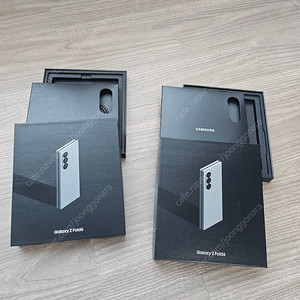 갤럭시 폴드6, S24FE, S23FE, 아이폰16, 점프3, 아이폰11, X cover5 빈 박스들