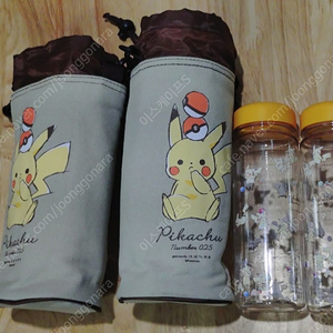 [판매중] (미사용) 포켓몬스터 에코보틀 500ml 캔버스크로스백 세트 2개, 포켓몬스터 카드체인지 젓가락 (뮤) 2개
