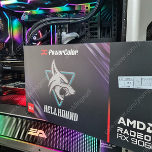 라데온 RX 9060XT HELLHOUND OC D6 16GB 그래픽카드