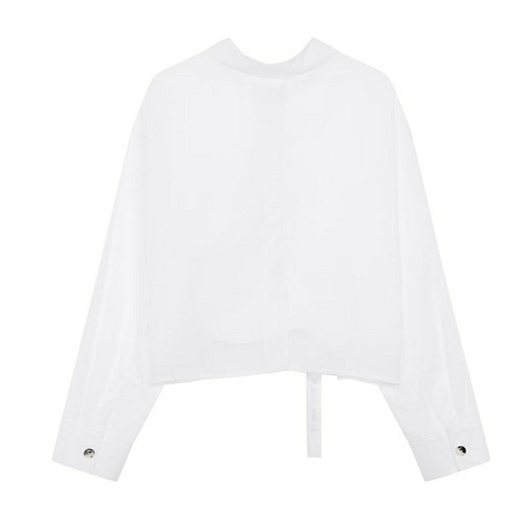 [새상품]보브(VOV) 로고 스트랩 코튼 블라우스 가격인하--1