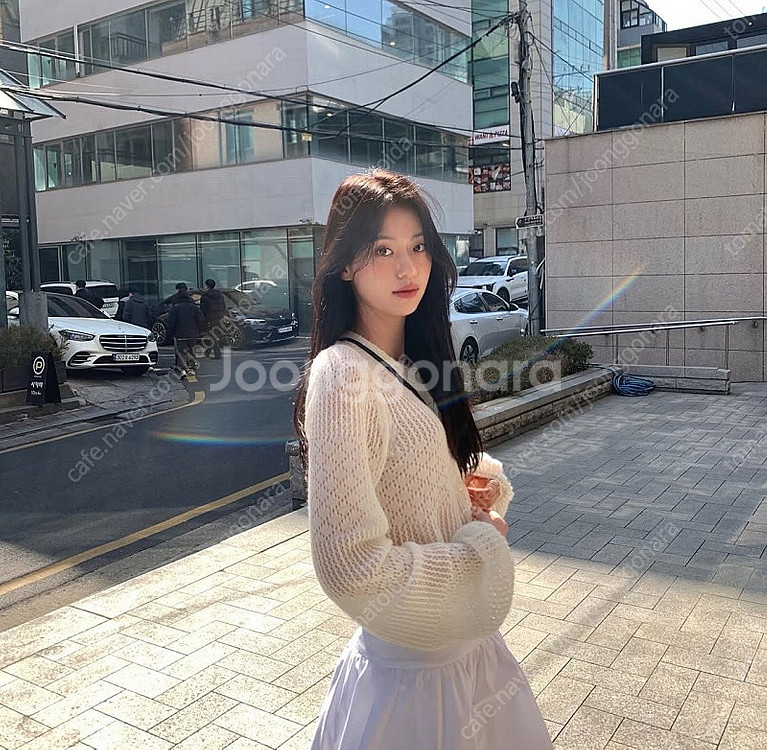르플레인 벨 키드모헤어 가디건--0