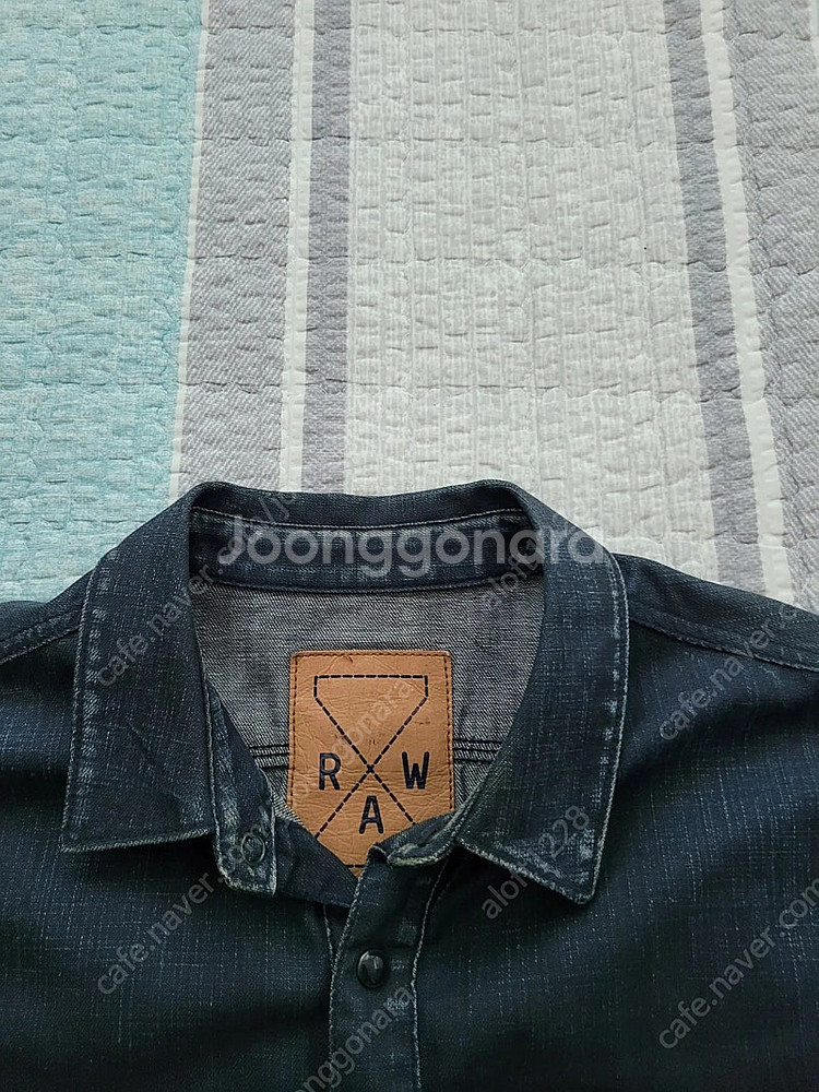 지스타로우 Gstarraw. 에센셜 블랙코팅 데님셔츠....--3