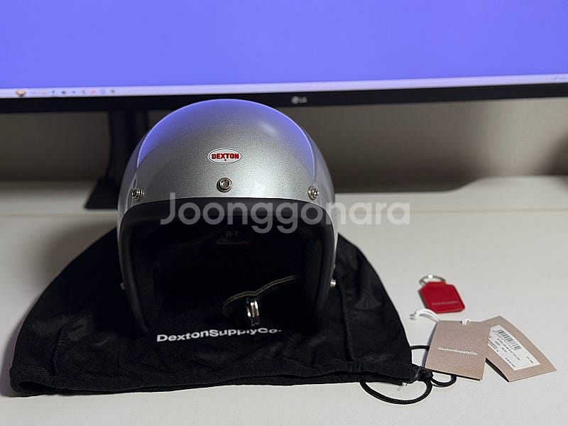 덱스톤 R-T, 덱스톤rt 오토바이 헬멧 L사이즈 실버...--0