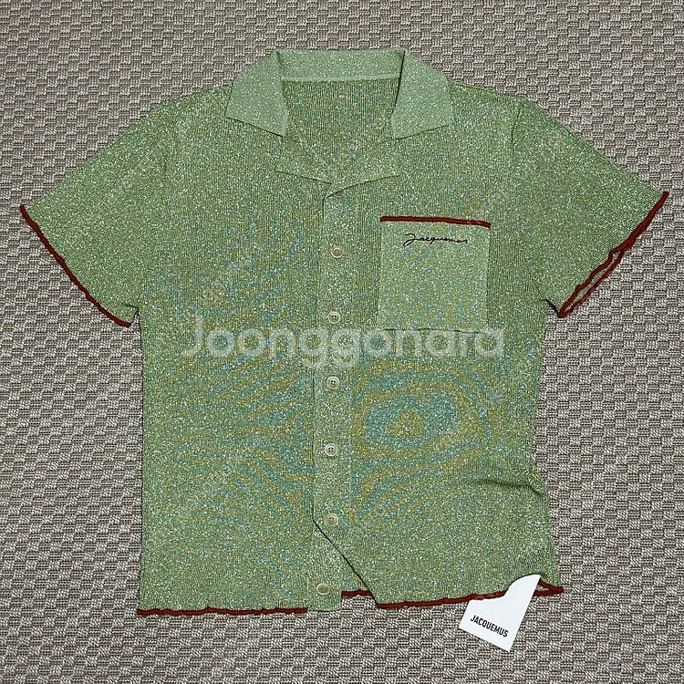(M) 자크뮈스 라 마일 프라타 반팔 그린--1