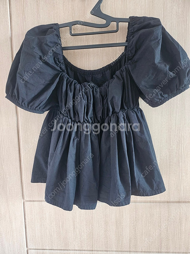 퍼프 블라우스(핑크.블랙)--5