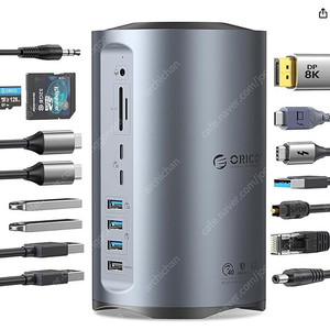 오리코 썬더볼트 USB 멀티 포트 도킹 스테이션 노트북 모니터 전원 확장 ORICO TB3-Y1 팝니다.