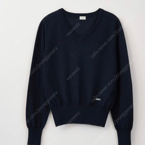 sie 시에 로제 브이넥 니트 네이비 컴포트