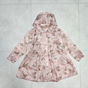치크 핑크 꽃무늬 레인코트 L