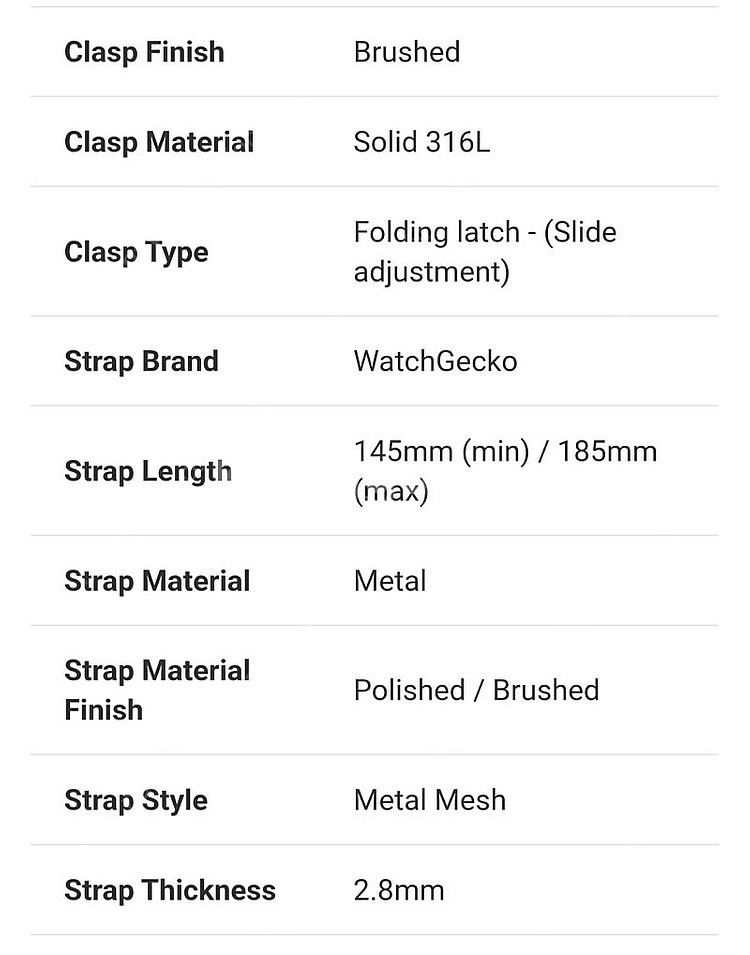 watchgecko 퀵릴리즈 밀라네즈 메쉬 스트랩 20mm 브슬 브레이슬릿--4