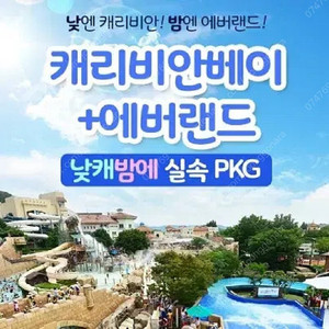 캐리비안베이 종일권 8.17, 8.18