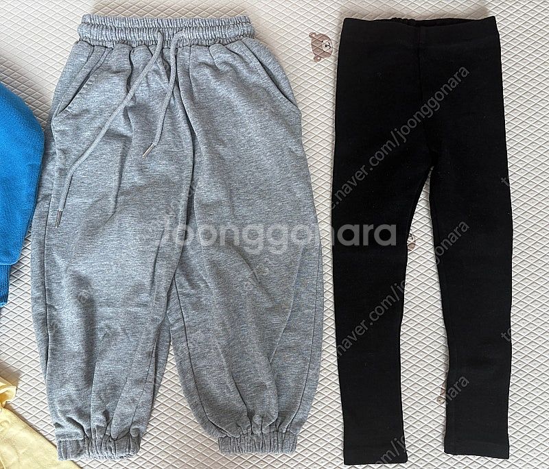 여아 봄가을 티셔츠 및 바지 일괄--1