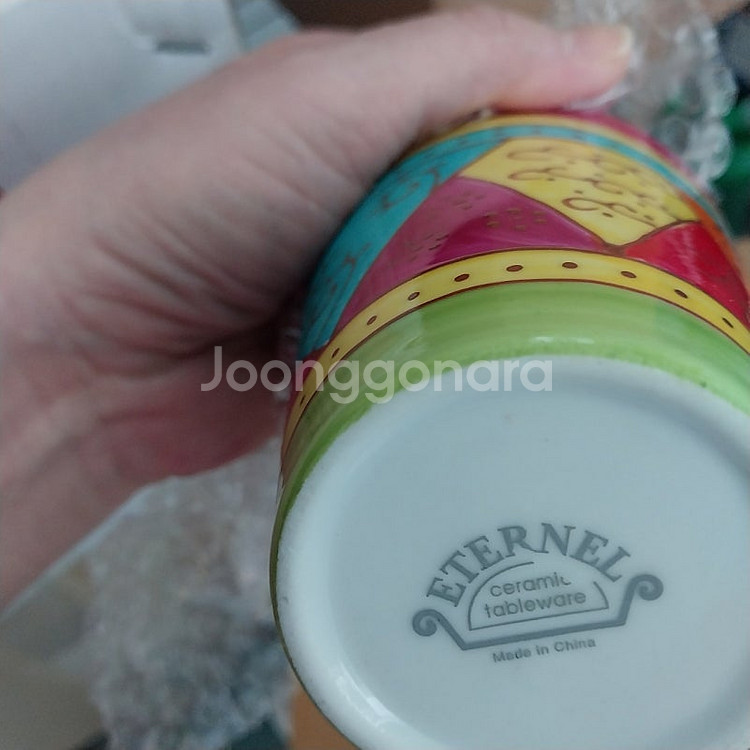 새제품 수입 홈 파티용 도자기 머그컵 접시세트--7