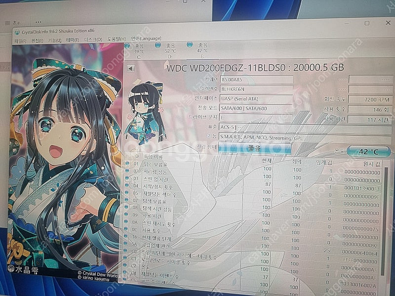 Wd 20tb Wd200edgz 판매합니다--2