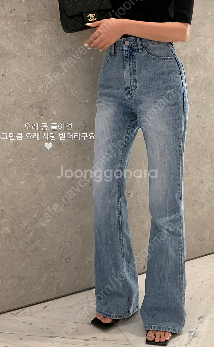 (새제품) JOOD 쥬드마 브러쉬데님 연청 S--5