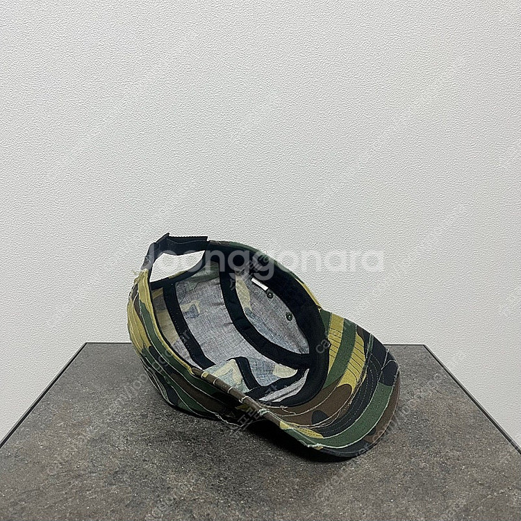 슈프림 워시드 우드랜드 카모 레드 박스로고 캠프캡 모자--6