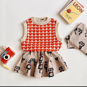 보보쇼즈 고양이 클락 스커트 6-7y ( 하트 베스트나 하트 목티와 찰떡)