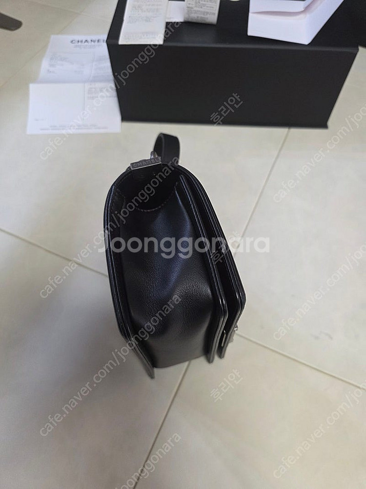 보이 샤넬 쉐브론 빈티지 은장 스몰 26번--4