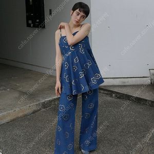 Poppy Tokyo 골드 플라워 데님 세트