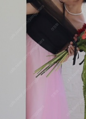 xpay 커스텀 유색 웨딩 드레스 (탑-검은색 / 치마-분홍색) 가격다운 이미지