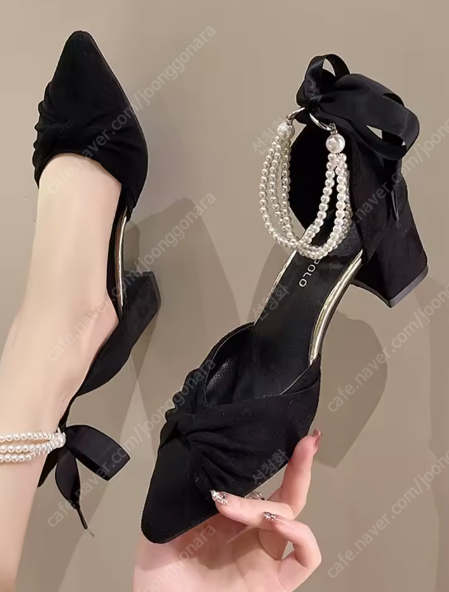 xpay 커스텀 유색 웨딩 드레스 (탑-검은색 / 치마-분홍색) 가격다운 이미지