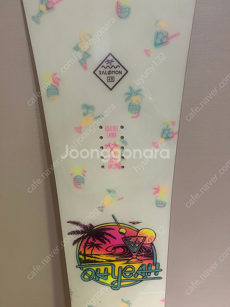 살로몬데크Oh Yeah 143 + 유니온 핑크 바인딩 +버튼235부츠 = 20만--4