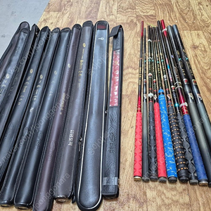 원다 옥수 시리즈 낚시대 19칸ㅡ45칸 10대 상태 괜찮요 양어장 사용