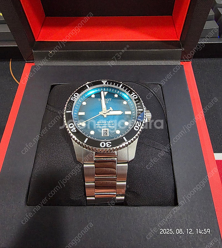 티쏫 씨스타 1000 파워매틱 80 40mm (블루)--1
