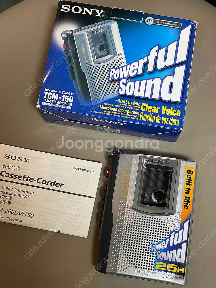 SONY 소니 TCM-150 카세트 녹음기 미사용품--0