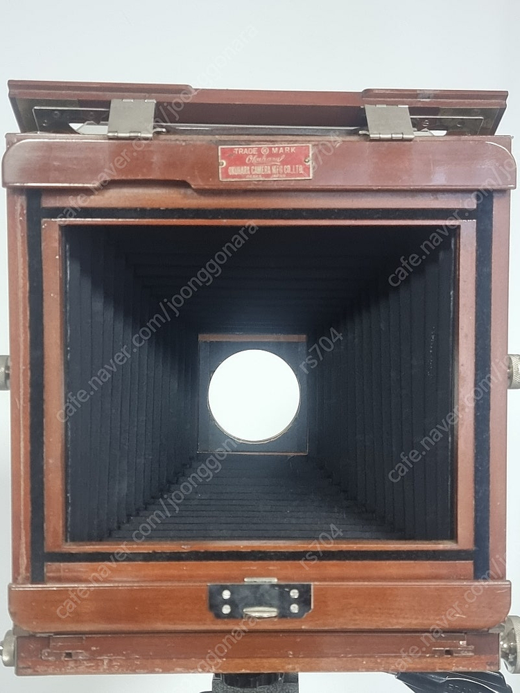 일본 오쿠하라 빈티지 목재 대형 카메라--7