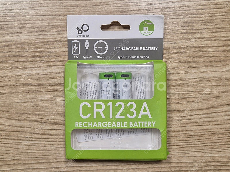 필름카메라 배터리 CR123A USB-C충전지 2개--0