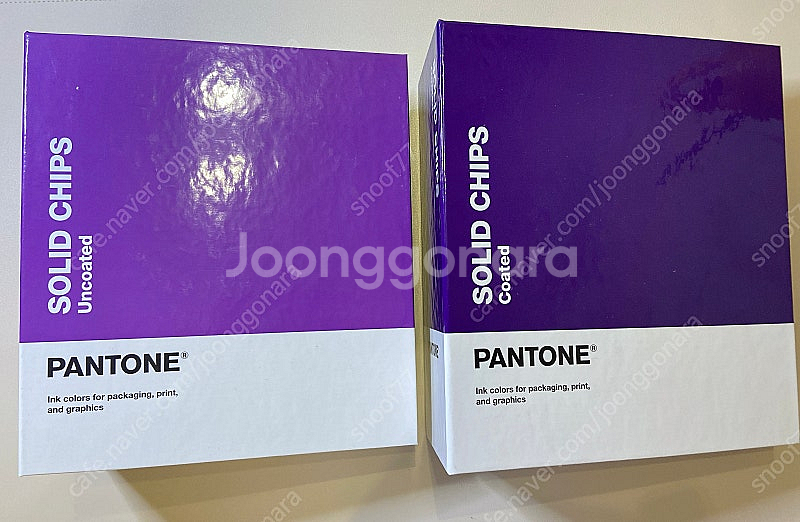 pantone 팬톤 솔리드 칩 코팅, 비코팅 (총 2권...--0