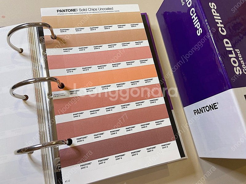 pantone 팬톤 솔리드 칩 코팅, 비코팅 (총 2권...--1