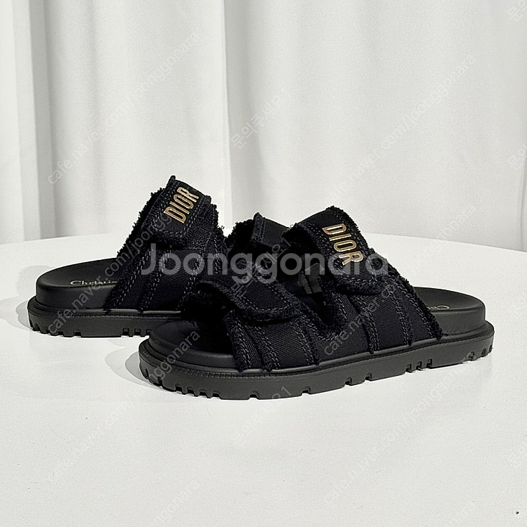 DIOR Dioract 액트 슬리퍼 뮬 샌들 블랙 프린...--0