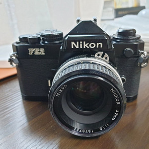 니콘 nikon FE-2 + MF 50mm F1.8 (0.45 최단거리) AI 렌즈 세트